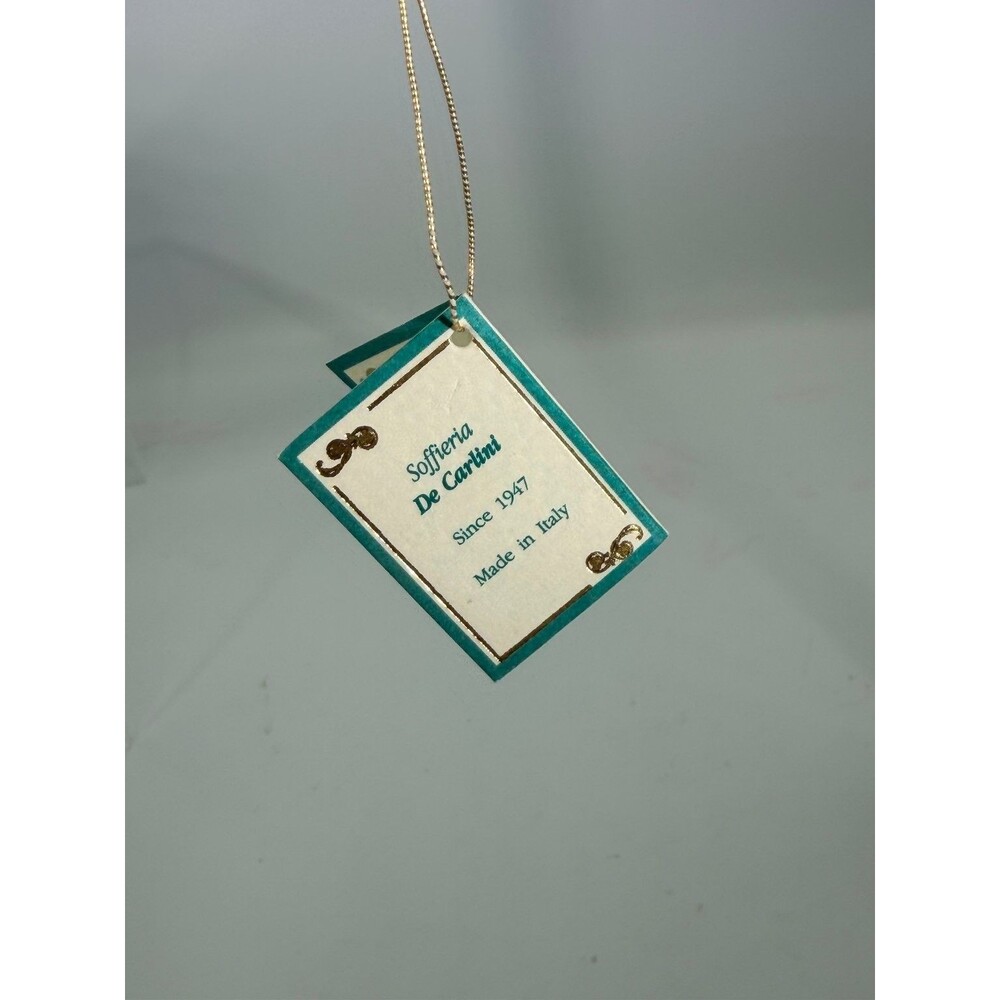 TAG ONLY for Soffieria De Carlini Christmas Tree Glass Ornament with Gold Cord - Picture 6 of 7